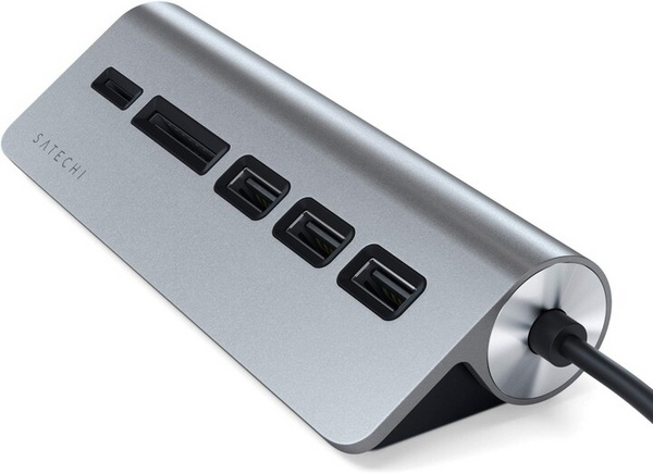 USB Hub Satechi USB-C Aluminum, i hirtë
