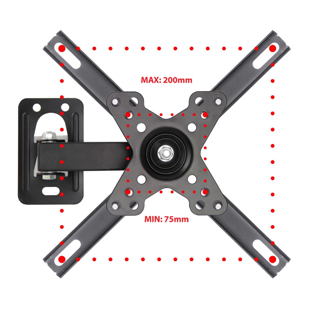 Mbajtëse muri për TV Esperanza ERW011, 12"-50", 20 kg, e zezë