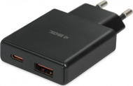 Полнач за ѕид IBOX C-43 Slim, GaN PD 30W, USB-C, црн