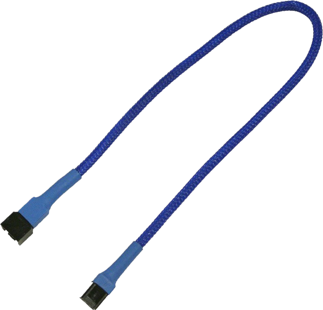 Kabllo Nanoxia 3-pin - 3-pin, 0.3m, e kaltër