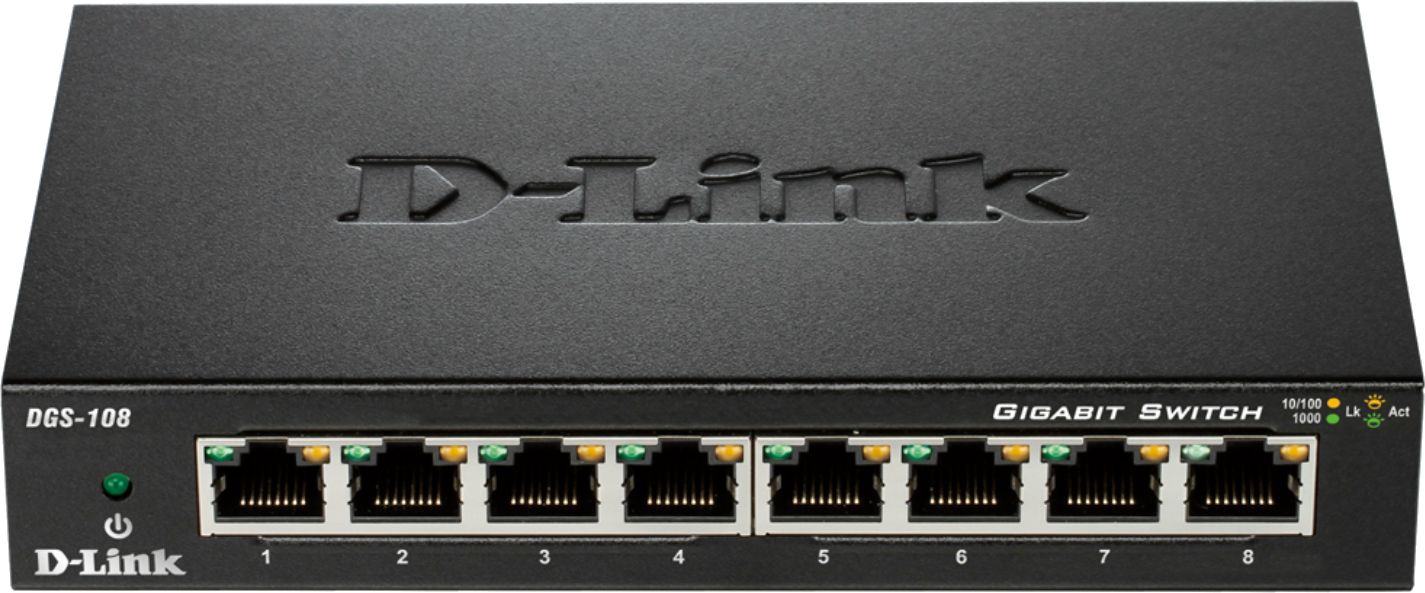 Switch D-Link DGS-108, 8x Gigabit Ethernet, i zi