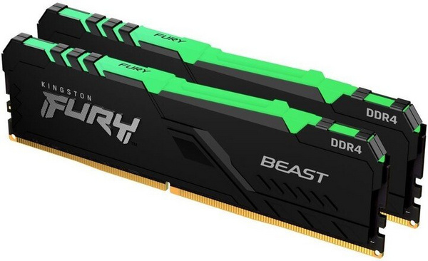 [OUTLET] Memorie Kingston Fury Beast RGB 16GB (2x8GB) DDR4 3600 CL17, II