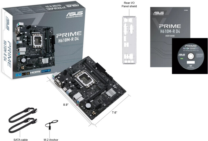 [OUTLET] Pllakë amë ASUS PRIME H610M-R D4-SI (DDR4) - Intel H610