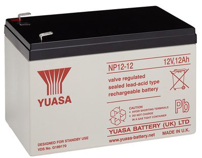 Оловна батерија Јуаса NP12-12, 12V, 12Ah, црна