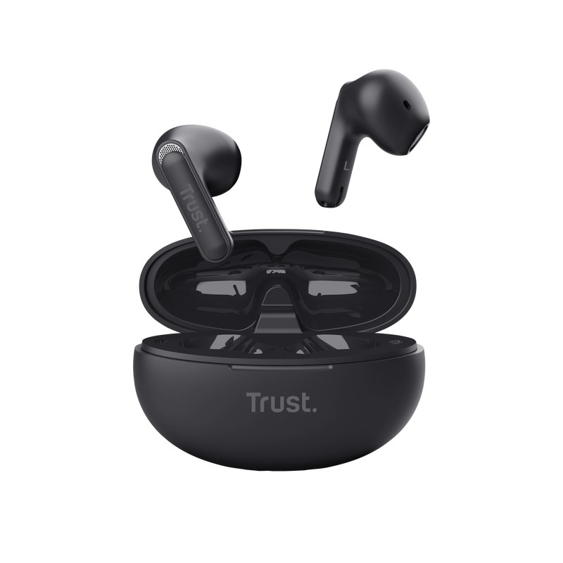 Kufje Trust Yavi TWS, Bluetooth, të zeza