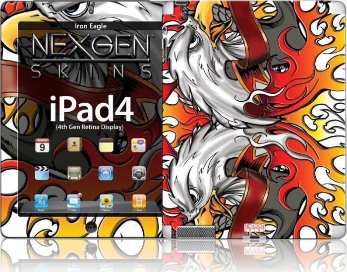 Set mbrojtës Nexgen Skins Iron Eagle 3D për iPad 2 3 4, efekt 3D