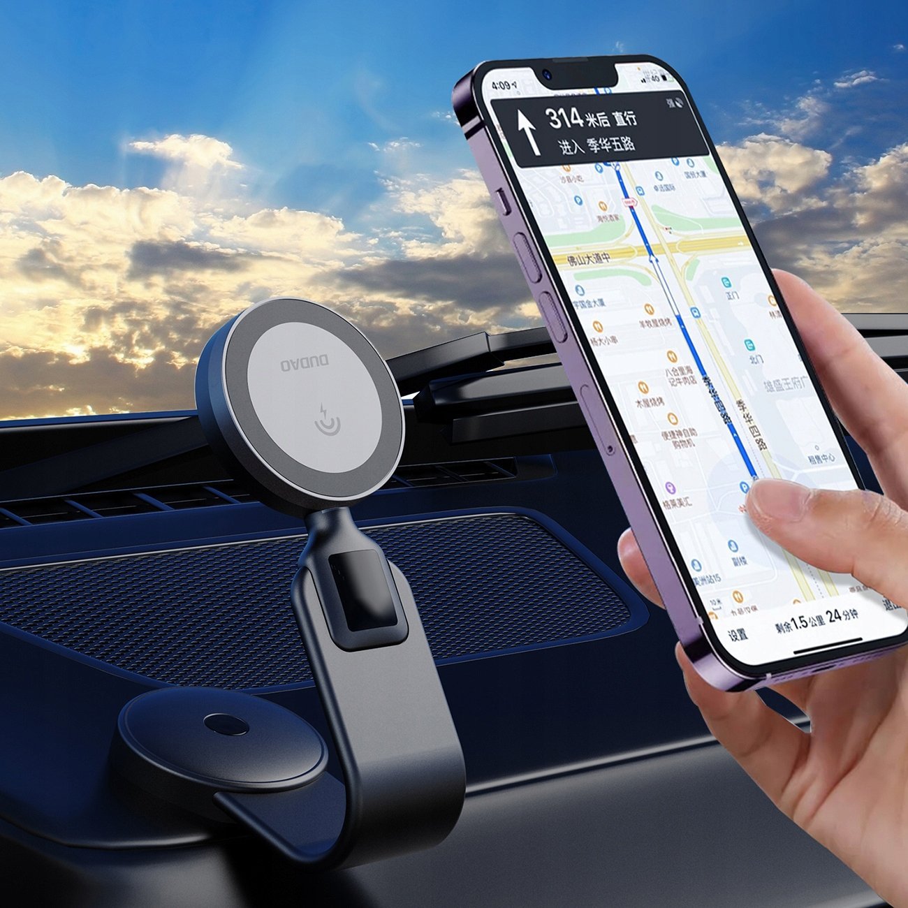 Karikues veture Dudao F21 Pro, pa tel MagSafe, 15W, i zi