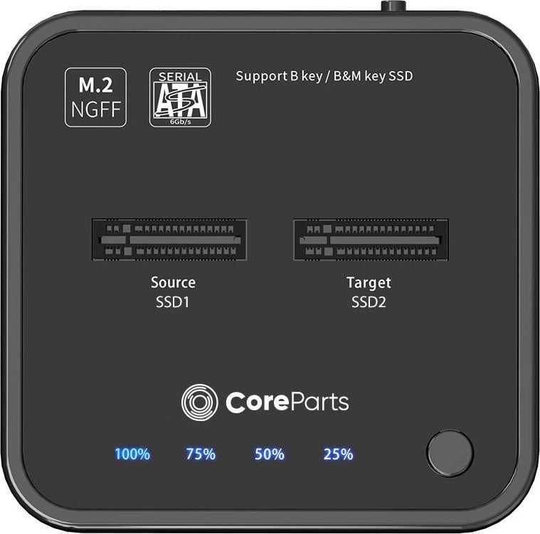 [OUTLET] Docking station me funksion klonimi CoreParts USB3.2 Type C (10 Gbps) SATA M.2 SSD