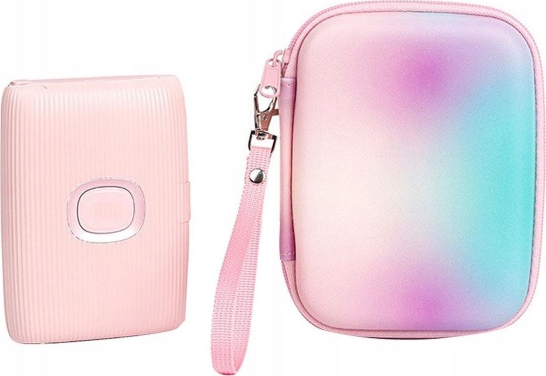 Çantë mbrojtëse LoveInstant për Fujifilm Instax Mini Evo LiPlay Square Link, me rrip dore, multicolor ombre