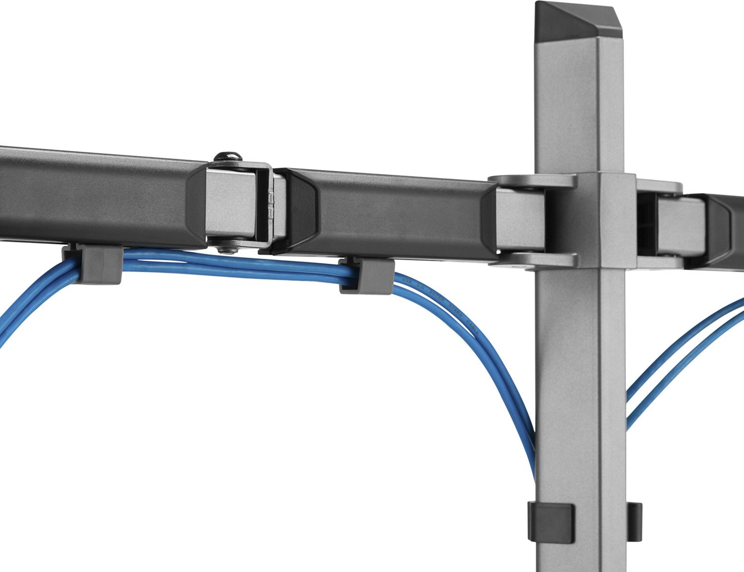 Mbajtës monitori Ergo Office ER-449, 2 monitorë 17"-32", montim në tavolinë, i zi