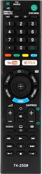 Pilot universale Sony, për TV DVR VCR, butona Netflix YouTube, e zezë