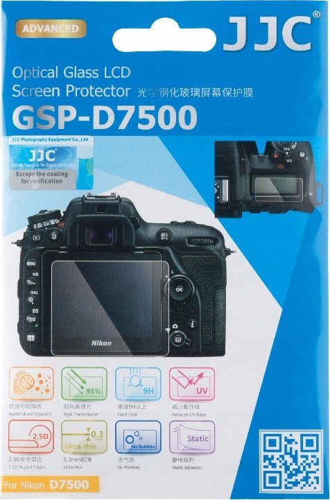 Mbrojtës ekrani JJC GSP D7500, xham optik, për Nikon D7500, transparent