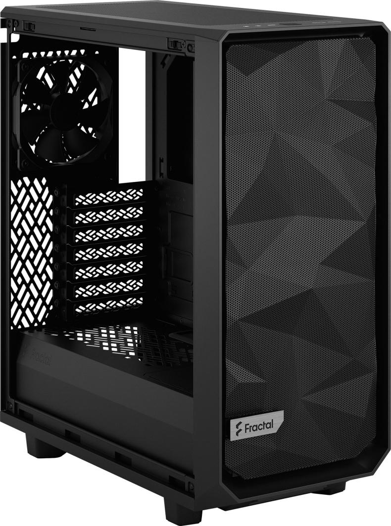 Kasë Fractal Design Meshify 2 Compact TG Dark Tint, e zezë, Midi Tower