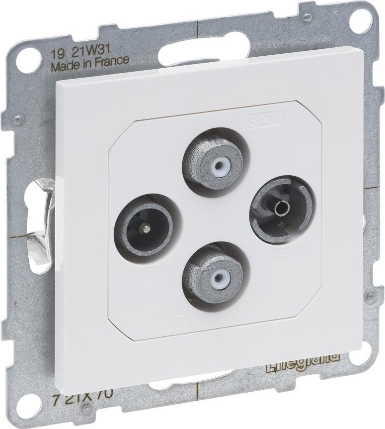 Prizë antene Legrand SUNO TV R 2xSAT 721170, 1.5dB, e bardhë