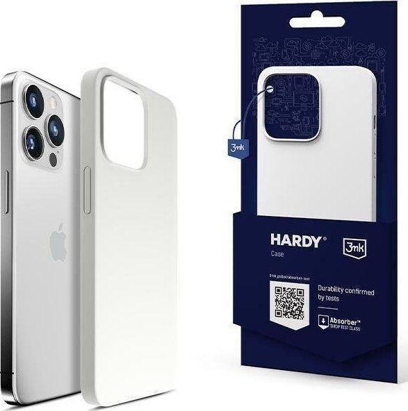 Këllëf telefoni 3MK Hardy Case, iPhone 14 Pro 6.1", MagSafe, i bardhë
