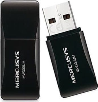 Mercusys USB безжичен адаптер N300, 300 Mbps, внатрешна антена, црн
