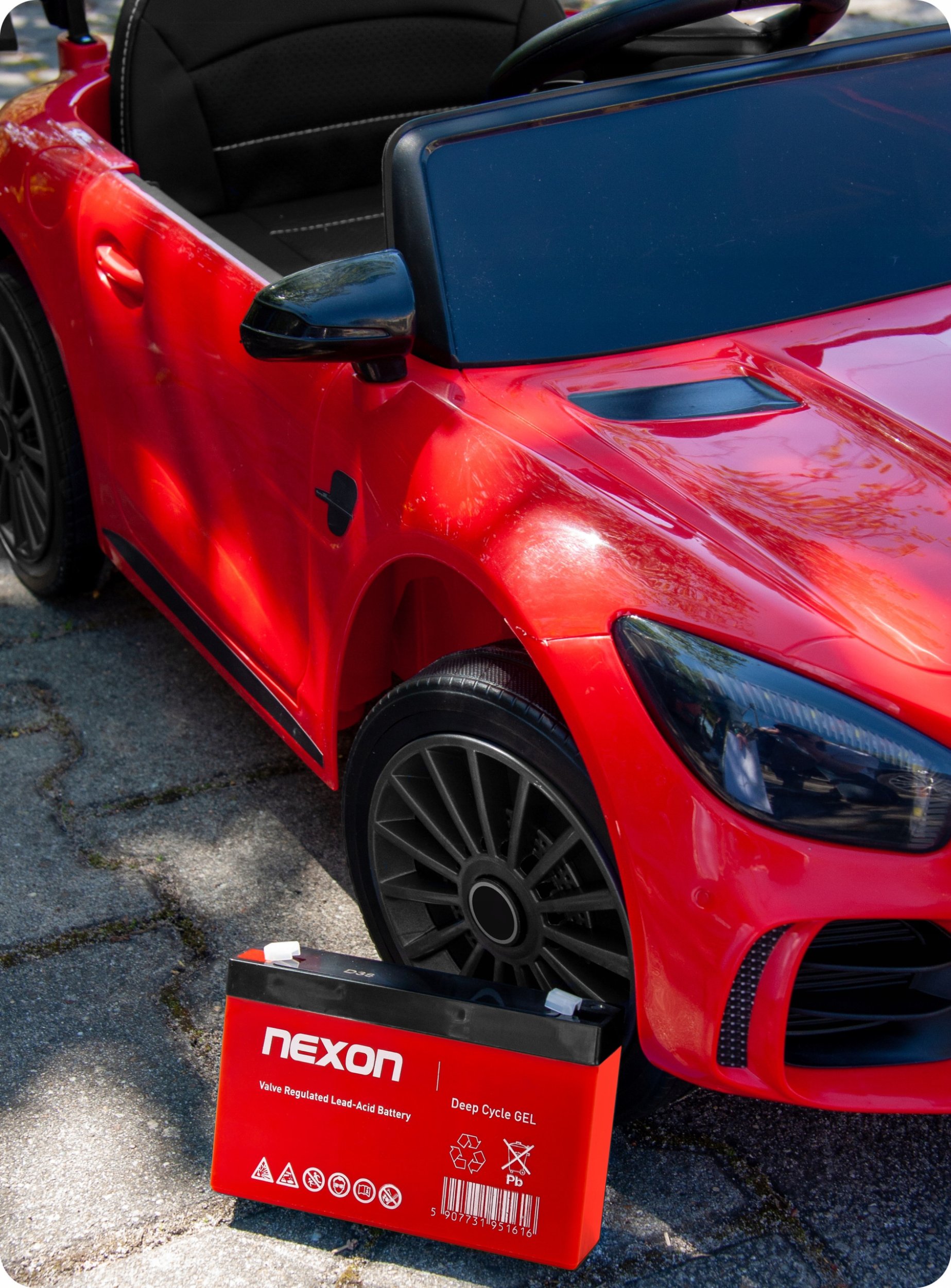 Bateri xhel Nexon 12V 10Ah, pa mirëmbajtje, gri