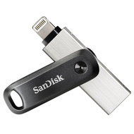 USB Flash Drive SanDisk iXpand Go, 256GB, USB 3.0/Lightning, e argjendtë/e zezë