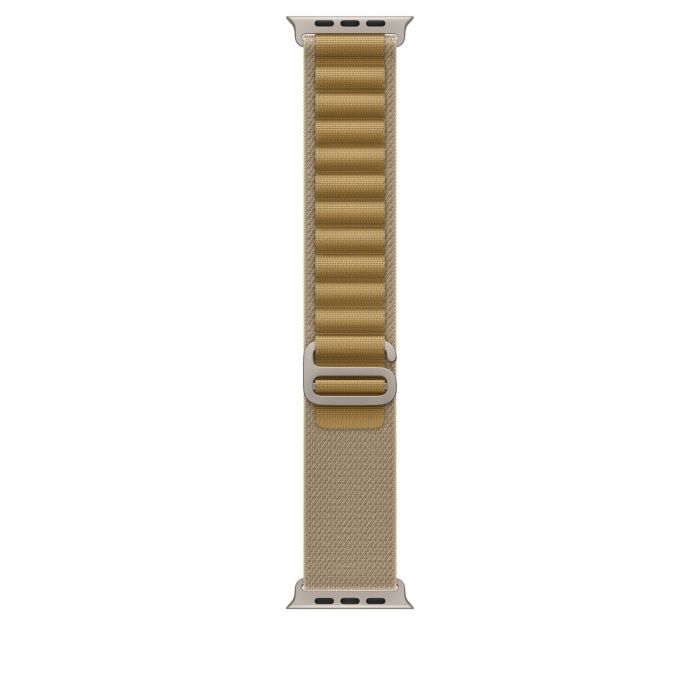 Apple Watch 49mm Loop, Tan Alpine Loop, Natural Titanium Finish, S