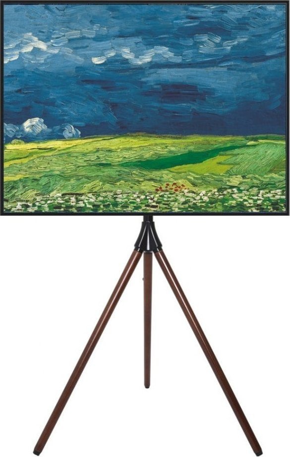 Stativ dyshemeje për TV Techly Techly Floor Tripod Stand, 32-65", 35kg, kafe e zezë