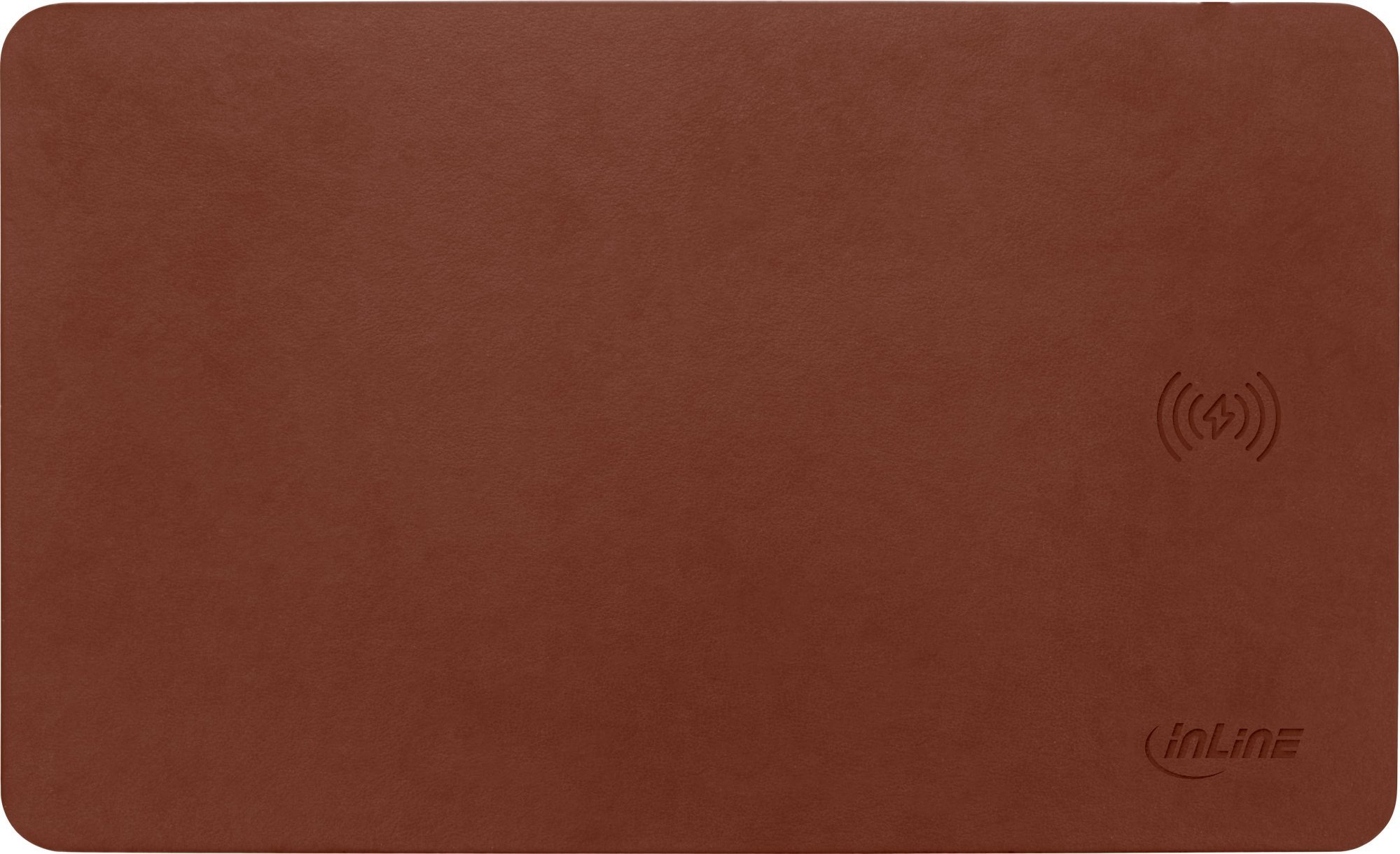 Mouse pad InLine, karikim wireless 10W, 370x225mm, kafe