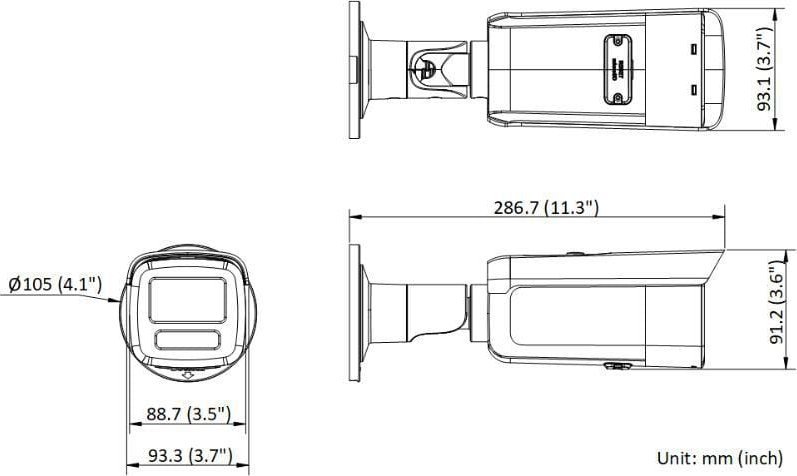 Kamerë IP Hikvision DS-2CD2T86G2H-2I, 8MP, për ambient të jashtëm, e bardhë