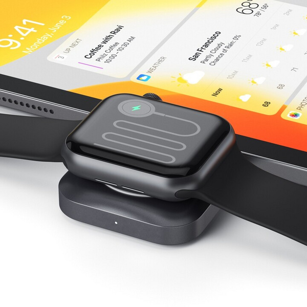 Stacioni karikimi magnetik Satechi USB-C për Apple Watch