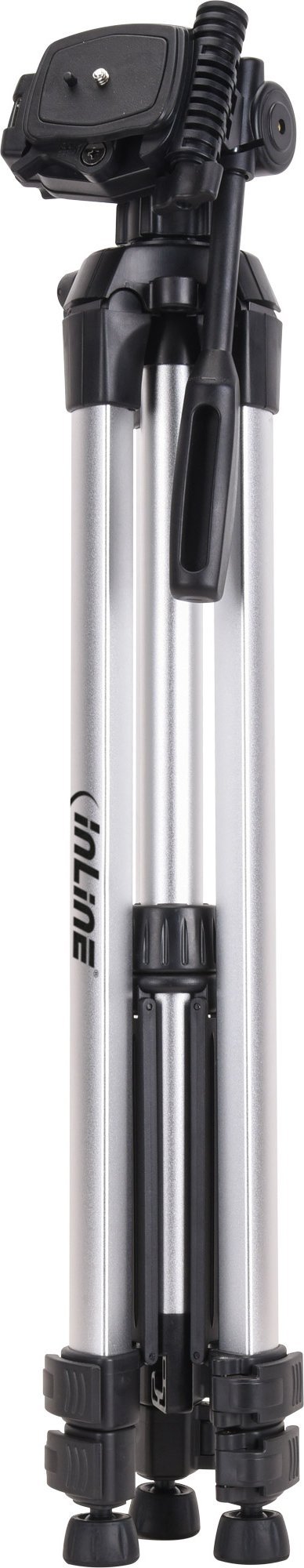 Tripod për kamera InLine, alumin, lartësi 65–173 cm, argjend
