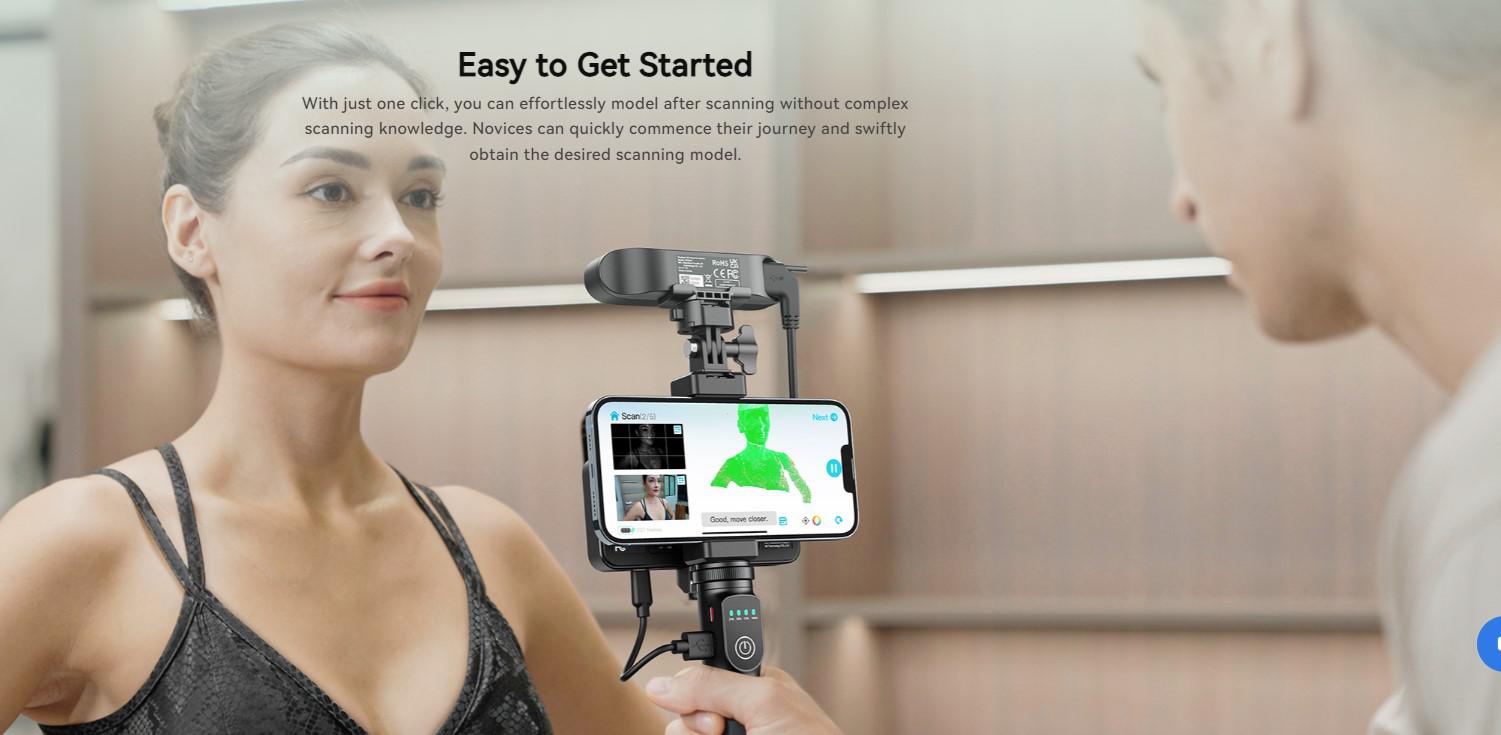 Skaner 3D Creality Ferret, dorë i lëvizshëm, saktësi e lartë, gri