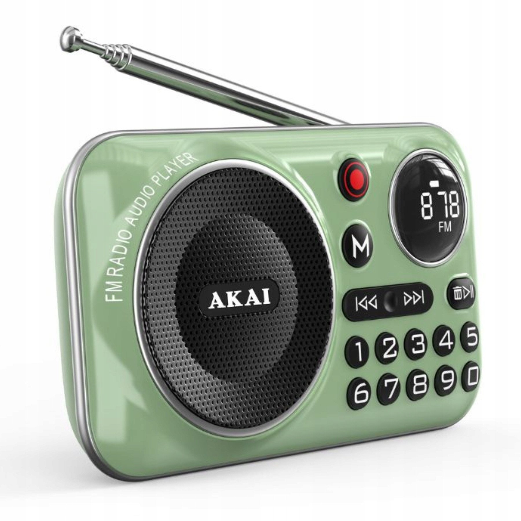 Radio portative Akai APR-500, Bluetooth 5.3, USB, jeshile