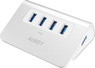 HUB USB Aukey, 4x USB-A 3.1 Gen1, i argjendtë