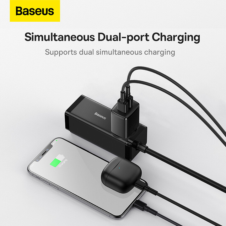 Karikues Baseus, 2xUSB-A, 10.5W, i zi