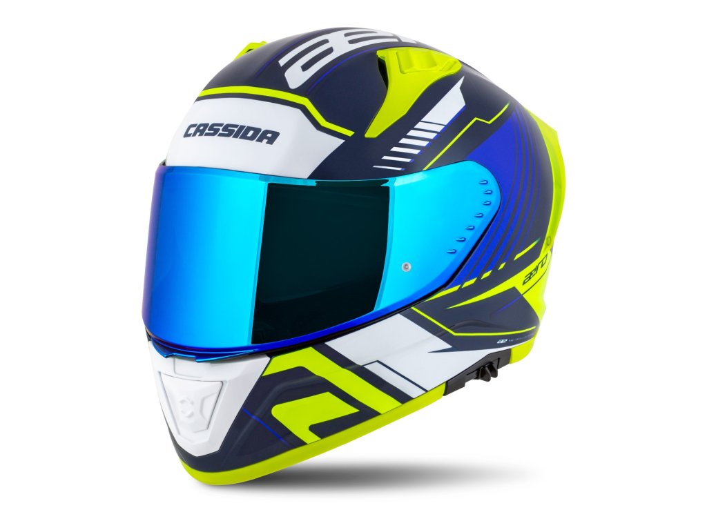 Кацига мото Cassida Aero Drome, целосно лице, поликарбонат, црна