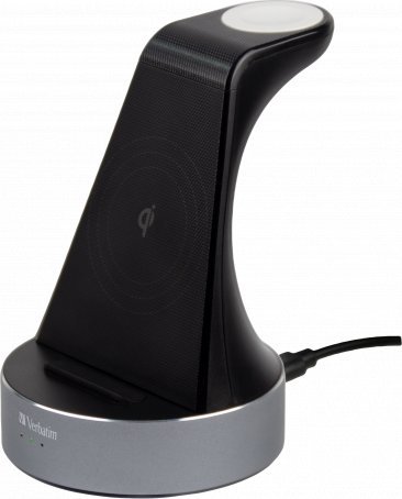 Безжичен полнач Verbatim WCS-01, 15W, станица 2 во 1, црна