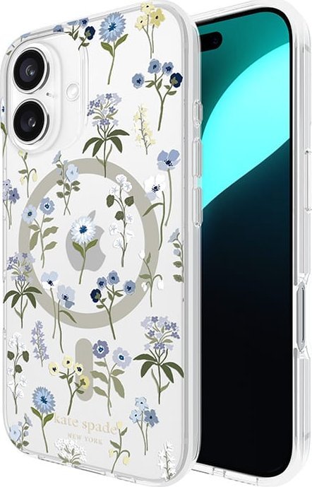 Mbrojtëse telefoni Kate Spade New York Precious Bloom MagSafe, për iPhone 16, transparente, me lule