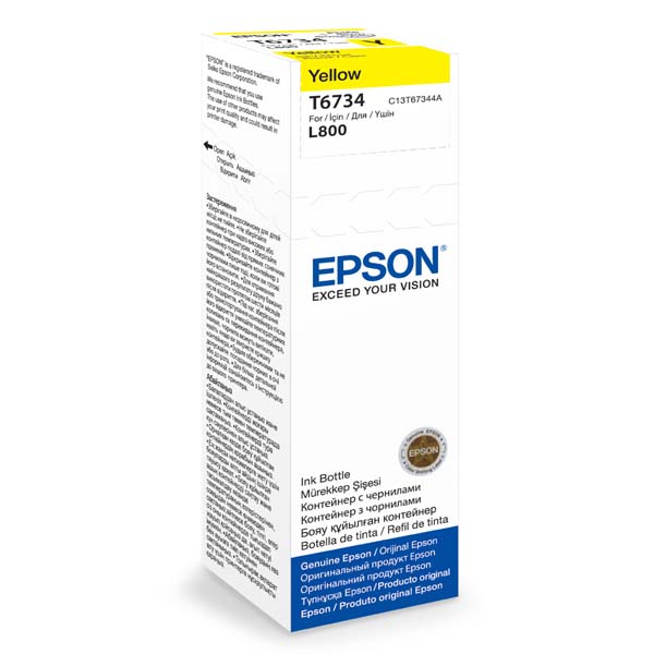 Ngjyrë Epson T6734 për printer Epson L800, 70ml, e verdhë