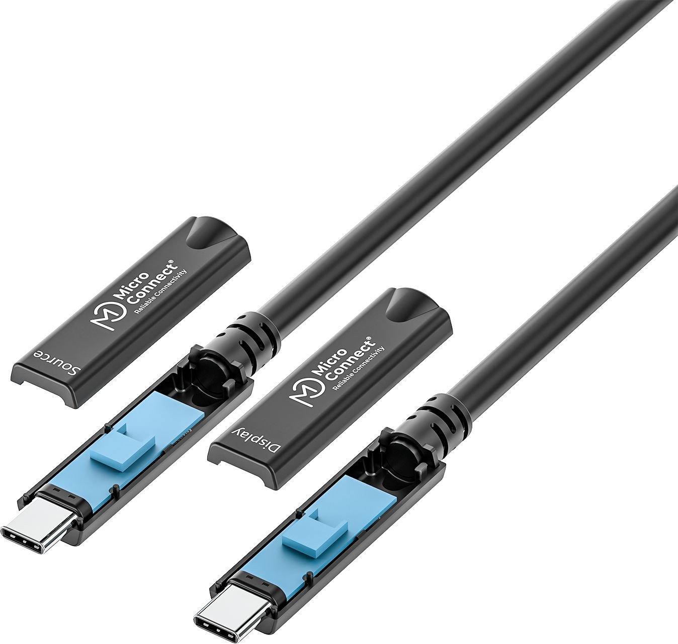 Kabllo USB C Microconnect, USB C në USB C, 15m, e zezë