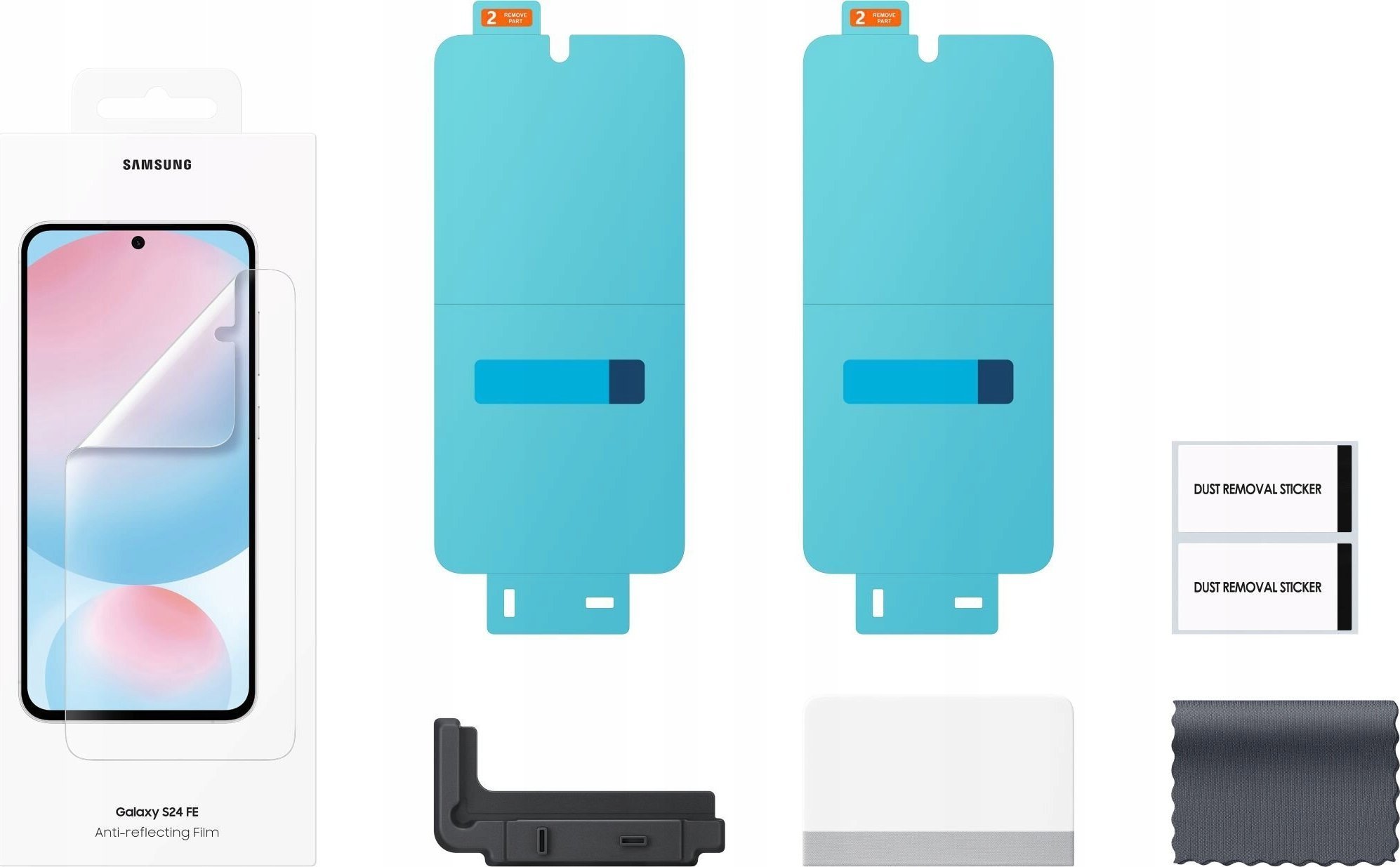 Mbrojtës ekran Samsung për Galaxy S24 FE, anti reflektues, set 2 copë, transparent