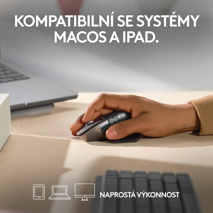 Глувче Logitech MX Master 3S за Mac, сиво