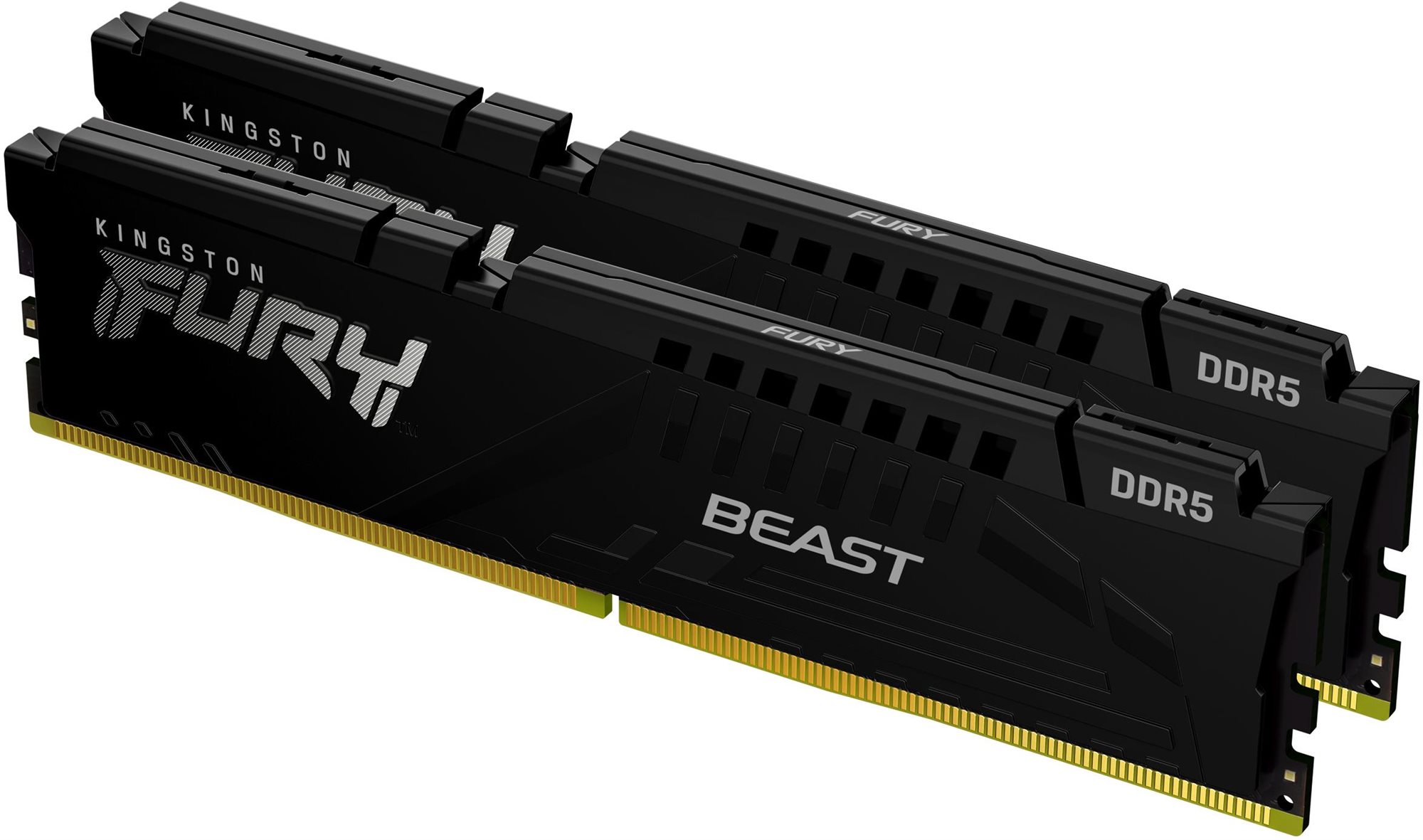 Memorie RAM Kingston FURY Beast, 16GB DDR5 5200MT/s, kit 2x8GB, CL40, e zezë