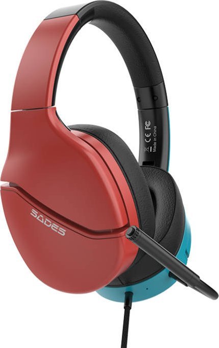 Kufje gaming Sades Spower SA-725, 40mm, 3.5mm, blu