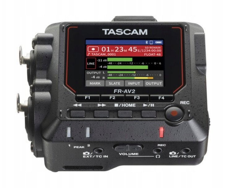 Теренски аудио-рекордер Tascam FR-AV2, 32-bit floating point, тајмкод, црн