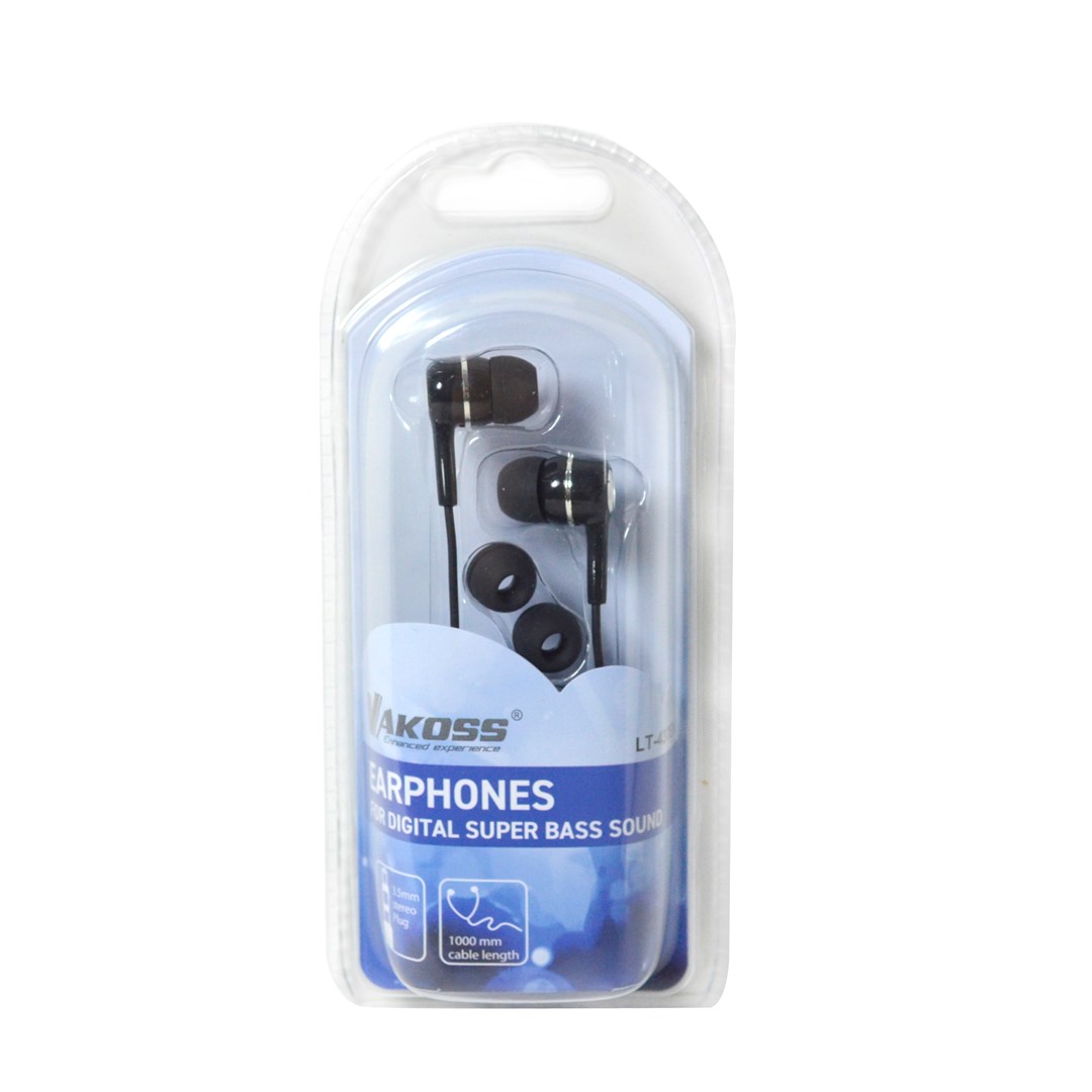 Dëgjuese Vakoss LT-437EX, 1 m, me kabllo, të zeza