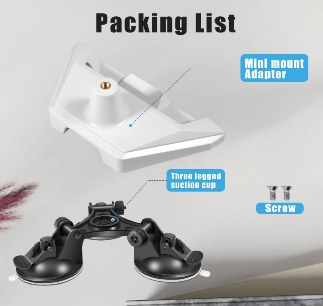 Mbajtëse me vakum OrbitX Starlink Sunroof Mini, 18AWG, e bardhë/zezë 