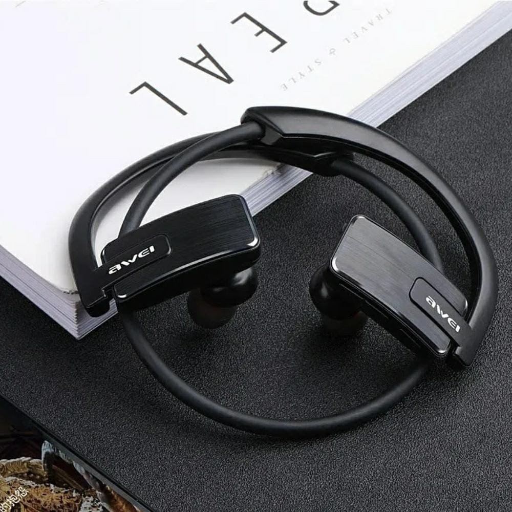 Безжични слушалки Awei E1BL, Bluetooth 5.3, спортски, црни