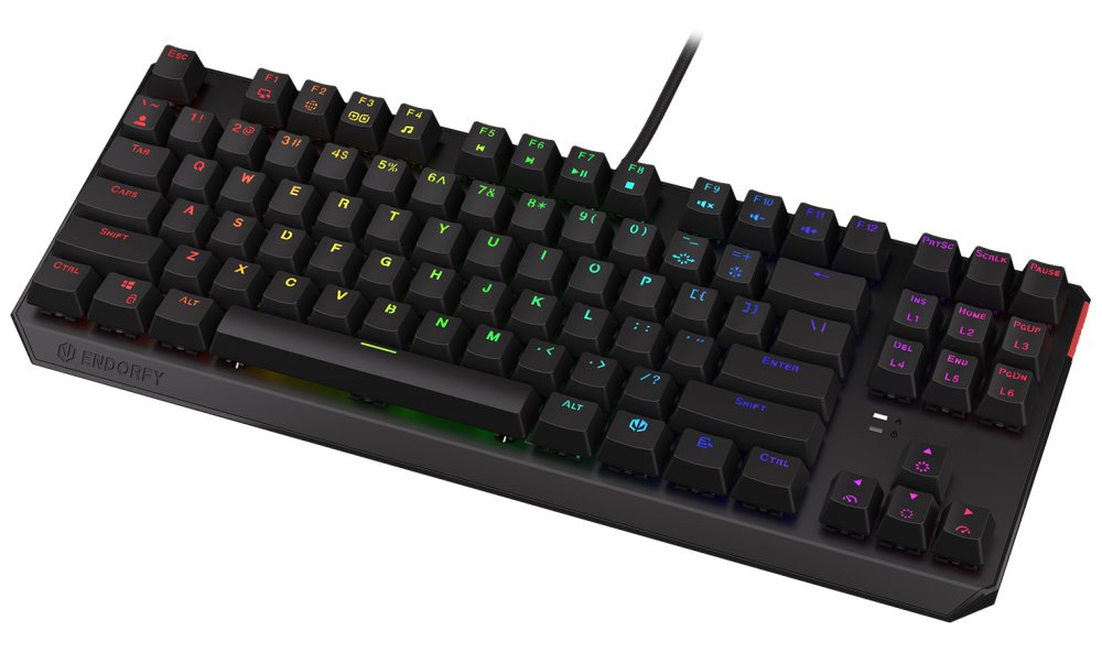 Tastierë ENDORFY Thock TKL, Kailh Blue RGB, e zezë 