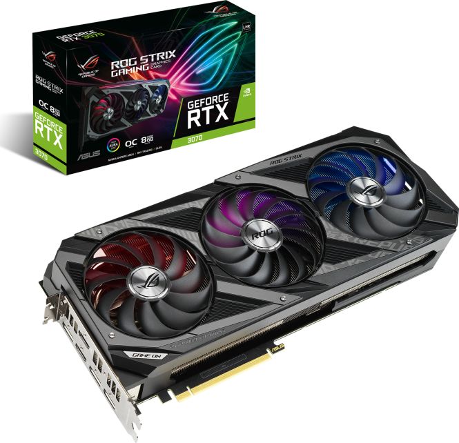 Kartë grafike Asus Rog Strix GeForce RTX 3070 Ti, 8GB, 1875 MHz, e zezë