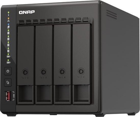 Server NAS Qnap TS-453E-8G, 8GB RAM, 4 fole, me disk Seagate IronWolf 12TB