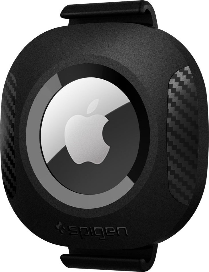 Mbajtëse Spigen ComforTag për Apple AirTag, për qafore qenushësh dhe mace, e zezë