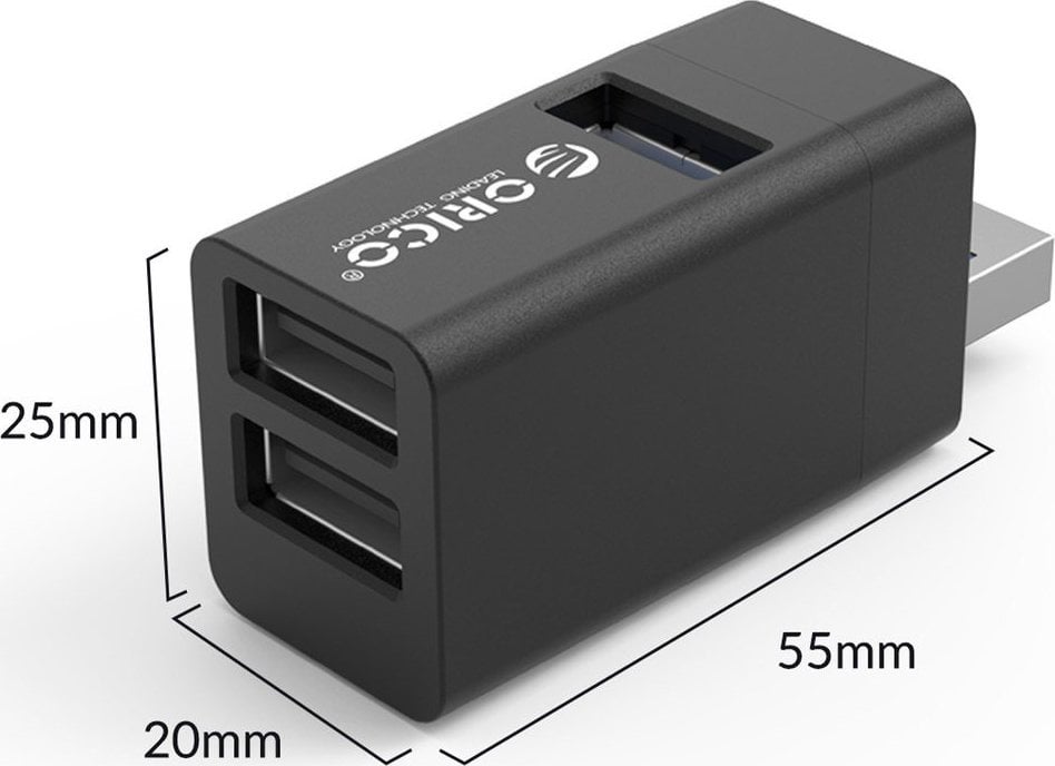 USB HUB Orico MINI U32, 3x USB A 3.0, 5 Gbps, i zi